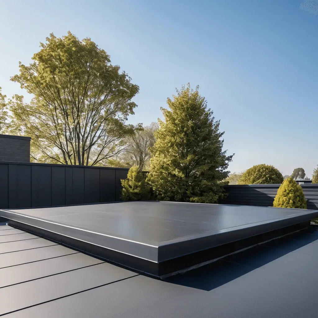 Flat roof installation in London by Golden Roofing.