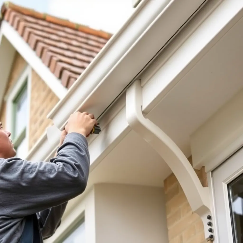 Expert soffit and fascia installation on a residential home in London, enhancing roofline protection and curb appeal.