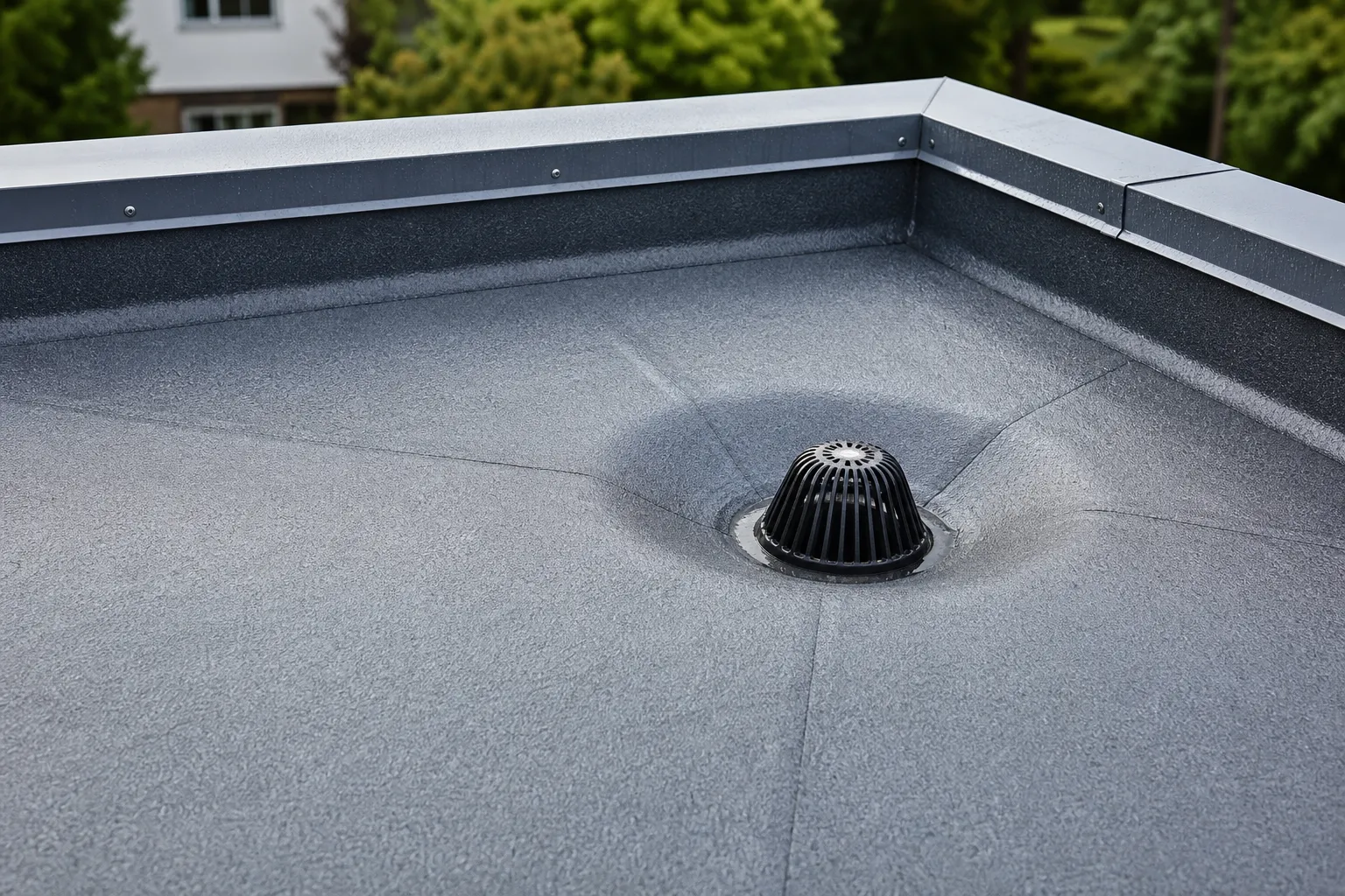 Correct fall and a clear outlet the detail that makes a flat roof last.