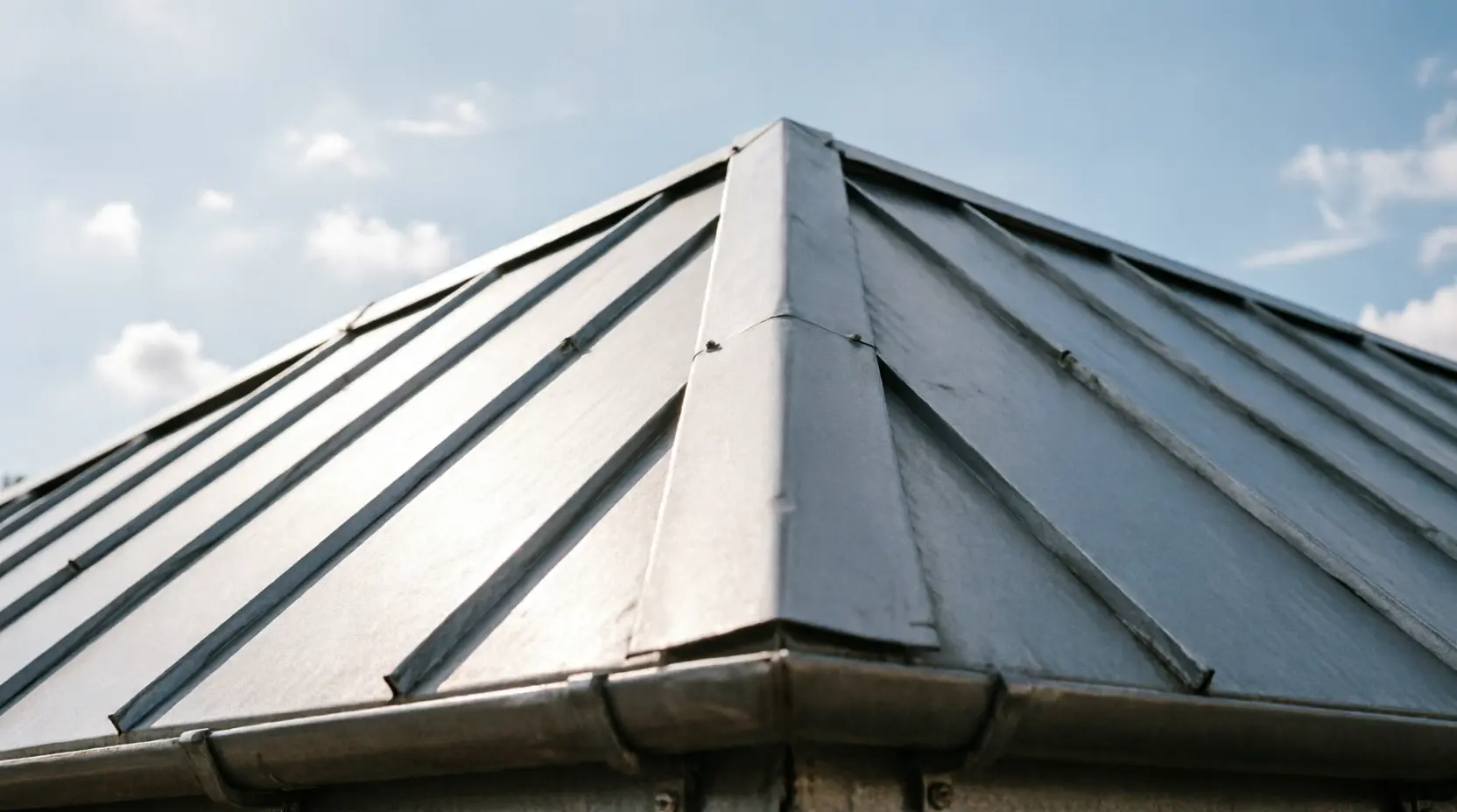 Standing seam metal roofing with concealed fixings